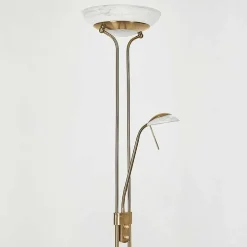 Lampadaire Biot Led Laiton, 2 Lumieres