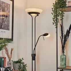 Lampadaire Biot Led Noir, 2 Lumieres