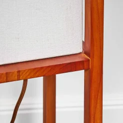 Lampadaire Blandin Bois Fonce, 2 Lumieres