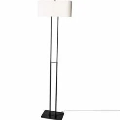 Lampadaire By Rydens Luton Noir, 2 Lumieres