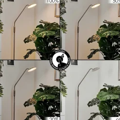 Lampadaire Chirep Led Nickel Mat, 1 Lumiere
