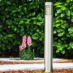 Lampadaire D'Exterieur Dakar Acier Inoxydable, 1 Lumiere