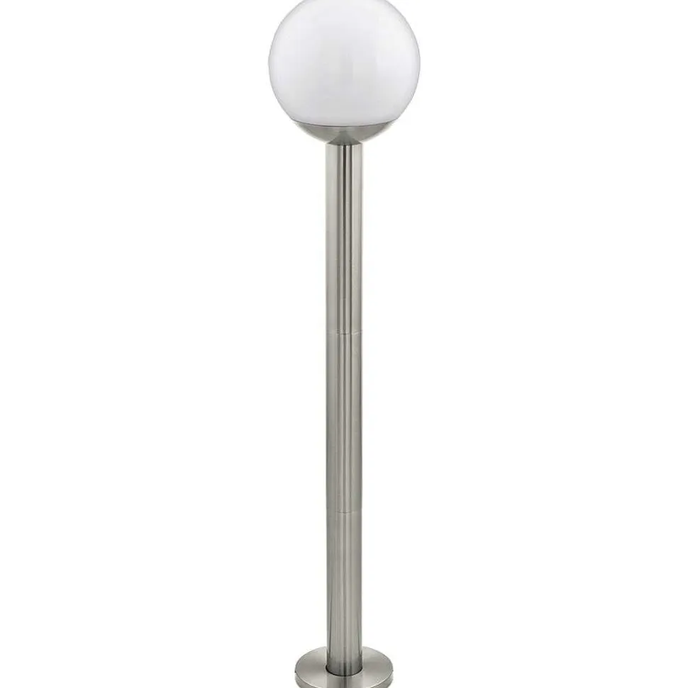 Lampadaire D'Exterieur Eglo Connect Nisia Led Acier Inoxydable, 1 Lumiere
