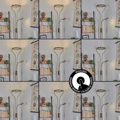 Lampadaire Donna Led Laiton, 2 Lumieres