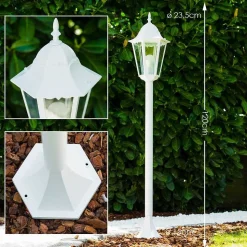 Lampadaire Exterieur Bristol Blanc, 1 Lumiere