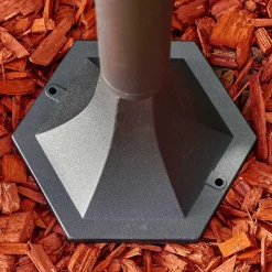 Lampadaire Exterieur Lentua Noir, 1 Lumiere, Detecteur De Mouvement