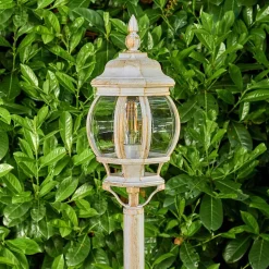 Lampadaire Exterieur Lentua Or, 1 Lumiere