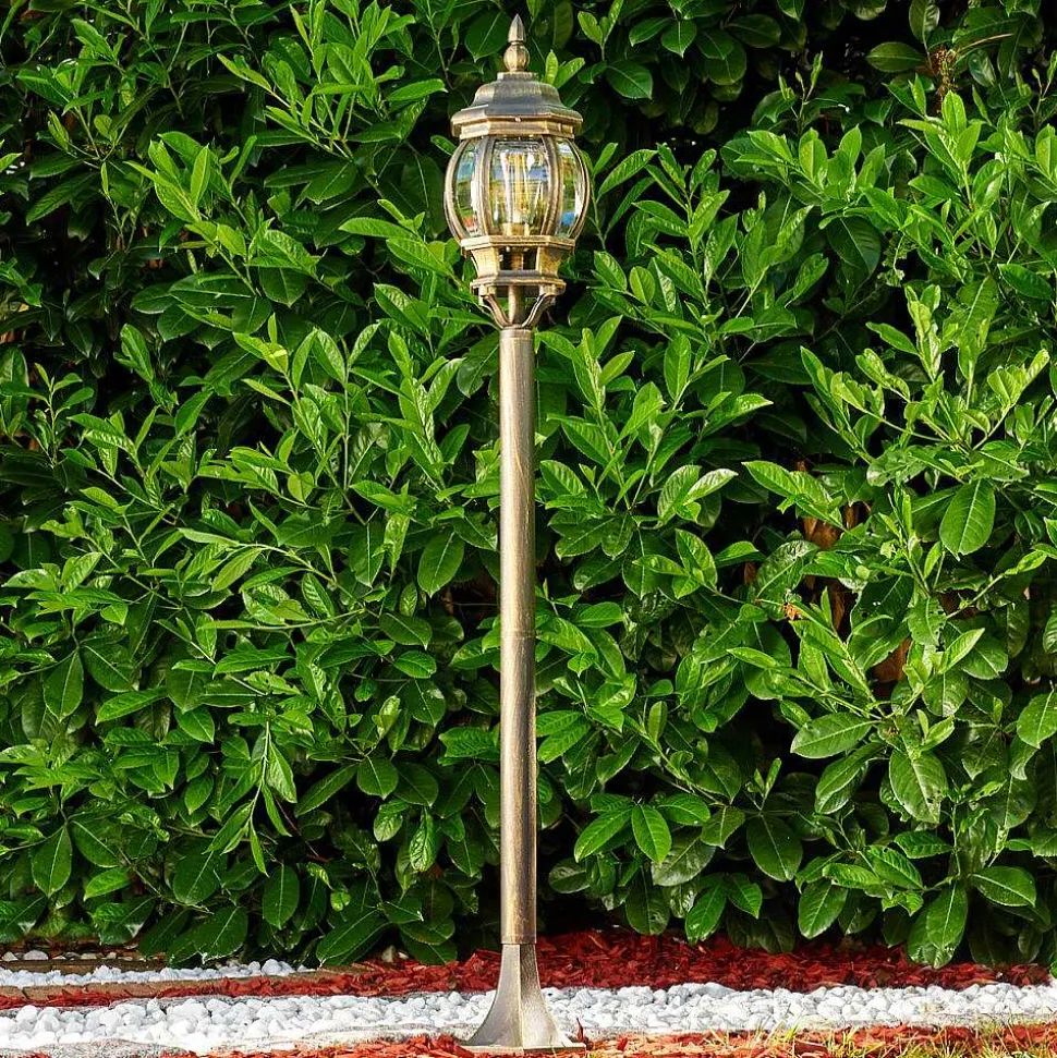 Lampadaire Exterieur Lentua Brun Dore, 1 Lumiere