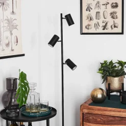 Lampadaire Javel Chrome, Noir, 3 Lumieres