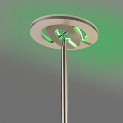 Lampadaire Leuchten-Direkt Lolasmart-Rocco Led Acier Brosse, 1 Lumiere, Telecommandes