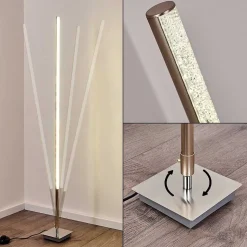 Lampadaire Lovrup Led Acier Inoxydable, 1 Lumiere
