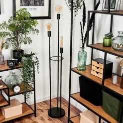 Lampadaire Maiford Noir, 3 Lumieres