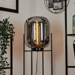 Lampadaire Manzano Noir, 1 Lumiere