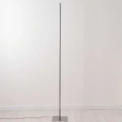 Lampadaire Minacar Led Nickel Mat, 1 Lumiere, Telecommandes, Changeur De Couleurs