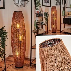 Lampadaire Mulstrand Ecru, Noir, 3 Lumieres