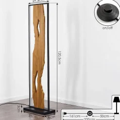 Lampadaire Nevogilde Led Ecru, Noir, 1 Lumiere
