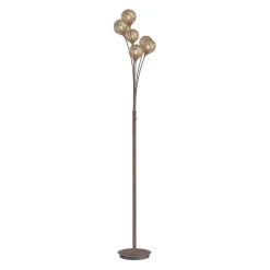 Lampadaire Paul Neuhaus Greta Rouille, 6 Lumieres
