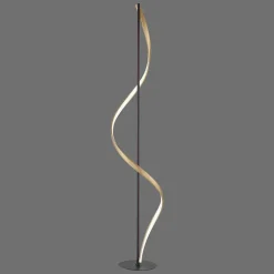 Lampadaire Paul Neuhaus Qswing Led Anthracite, Or, 1 Lumiere, Telecommandes