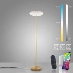 Lampadaire Paul Neuhaus Q-Etienne Led Laiton, 1 Lumiere, Telecommandes