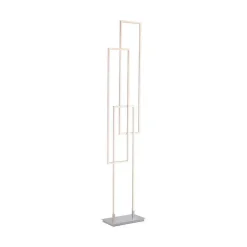 Lampadaire Paul Neuhaus Q-Inigo Led Acier Brosse, 3 Lumieres, Telecommandes