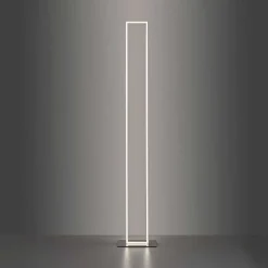 Lampadaire Paul-Neuhaus Q-Kaan Led Acier Brosse, 2 Lumieres, Telecommandes