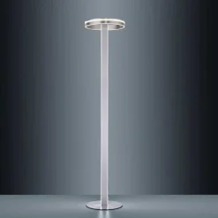 Lampadaire Paul-Neuhaus Q-Vito Led Acier Brosse, 3 Lumieres, Telecommandes