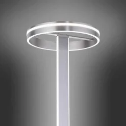 Lampadaire Paul-Neuhaus Q-Vito Led Acier Brosse, 3 Lumieres, Telecommandes