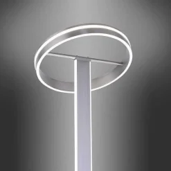 Lampadaire Paul-Neuhaus Q-Vito Led Acier Brosse, 3 Lumieres, Telecommandes