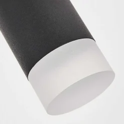 Lampadaire Pousseline Led Noir, 1 Lumiere