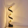 Lampadaire Rezat Led Noir Dore, 1 Lumiere