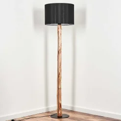 Lampadaire Saladillo Ecru, Noir, 1 Lumiere