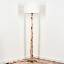 Lampadaire Soungou Ecru, Noir, 1 Lumiere