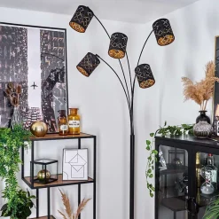 Lampadaire Tallaboa Noir, 5 Lumieres