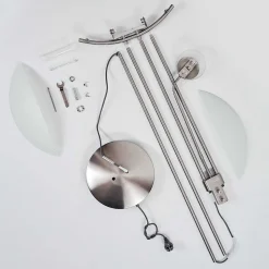 Lampadaire Urama Nickel Mat, 2 Lumieres