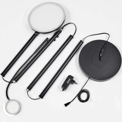 Lampadaire Wonsbek Led Noir, 2 Lumieres