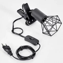 Lampe A Clipper Baripada Noir, 1 Lumiere