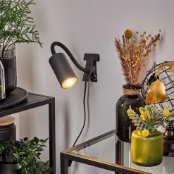 Lampe A Clipper Javel Noir, 1 Lumiere