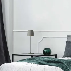 Lampe A Poser Brilliant Kaami Led Gris, 1 Lumiere