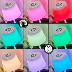 Lampe A Poser Burzaco Led Blanc, 1 Lumiere, Changeur De Couleurs