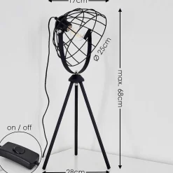 Lampe A Poser Flambeau Noir, 1 Lumiere