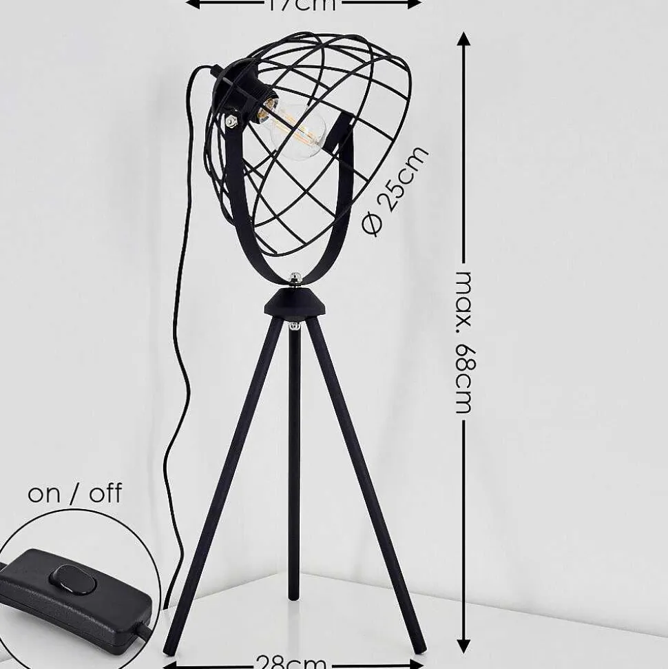 Lampe A Poser Flambeau Noir, 1 Lumiere
