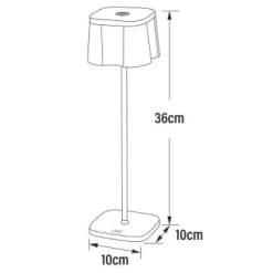 Lampe A Poser Konstsmide Nice Led Noir, 5 Lumieres