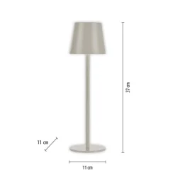 Lampe A Poser Leuchten Direkt Euria Led Gris, 1 Lumiere