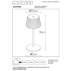 Lampe A Poser Lucide Justine Led Noir, 1 Lumiere