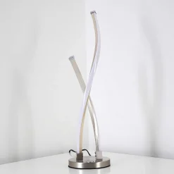 Lampe A Poser Tervo Led Nickel Mat, 2 Lumieres