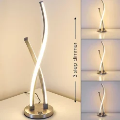 Lampe A Poser Tervo Led Nickel Mat, 2 Lumieres
