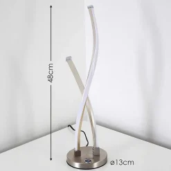 Lampe A Poser Tervo Led Nickel Mat, 2 Lumieres