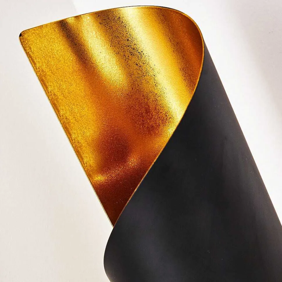 Lampe A Poser Yahuma Noir Dore, 1 Lumiere