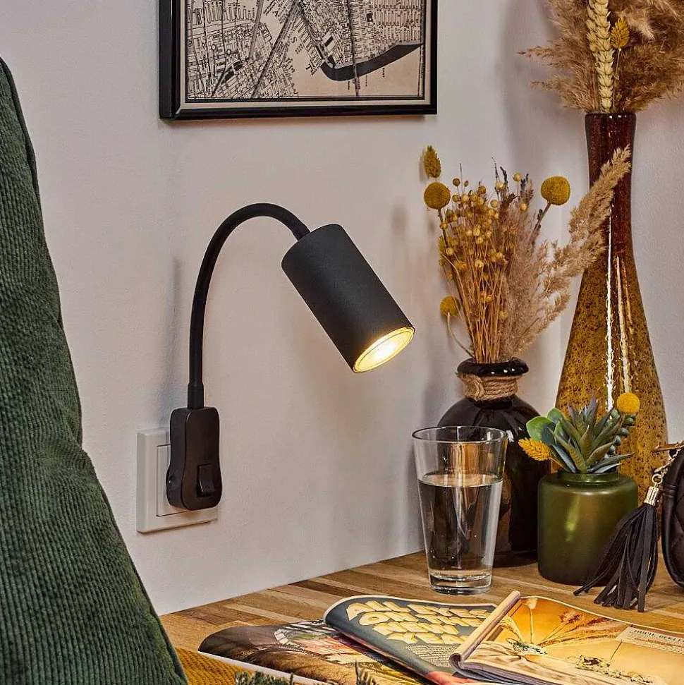 Lampe A Prise Electrique Javel Noir, 1 Lumiere