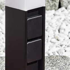 Lampe A Prise Electrique Papacal Led Noir, 1 Lumiere